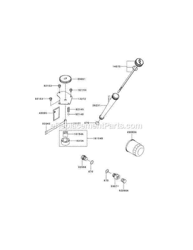 Kawasaki Fx850-S11 Lubrication Equipment Diagram and Parts List for S6031-KW 53DI8DU6050 Cub Cadet Sprayer